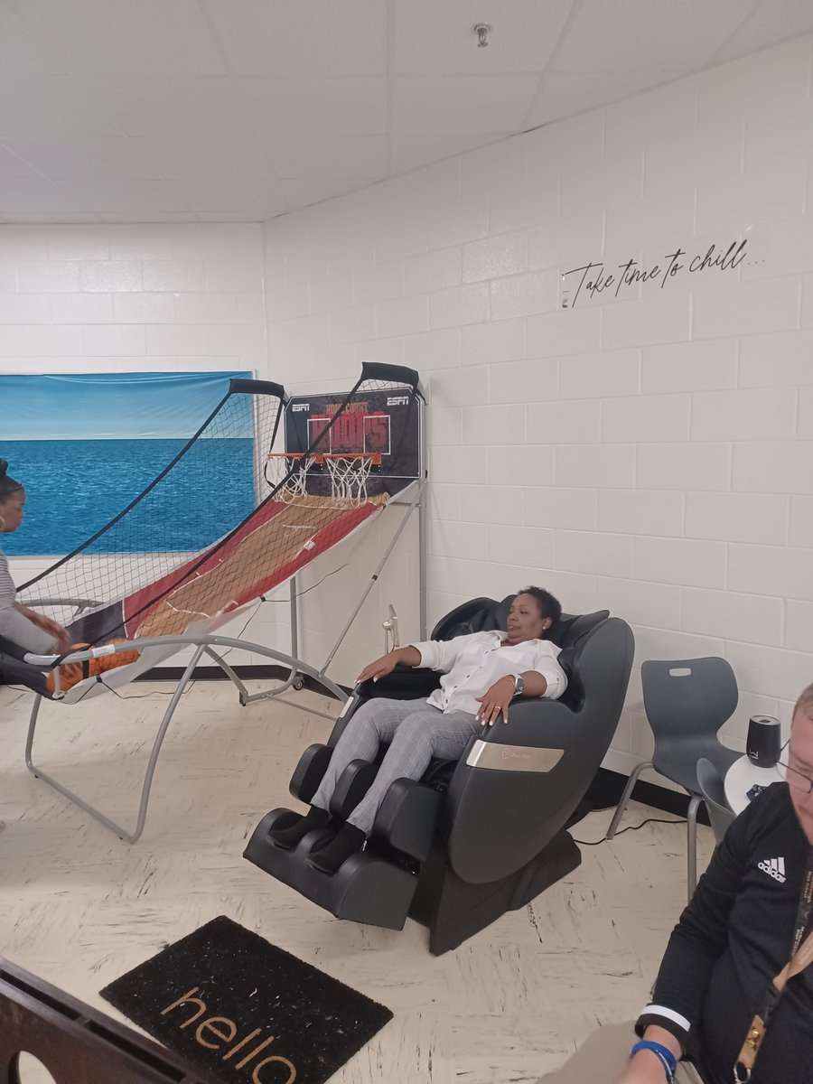 OtissaK's tweet photo. In honor of World Mental Health Day we took some much needed time in our wellness room. Games, refreshments, mental health resources, and much more. #HenryCares https://t.co/HlcyaRiwdg