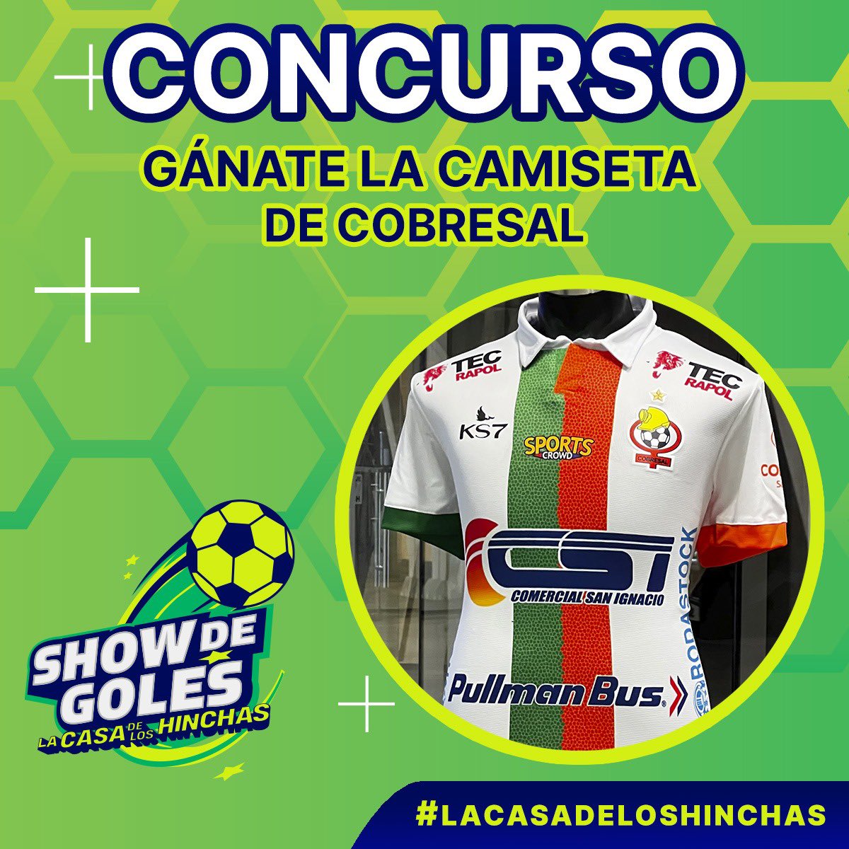 Gánate la camiseta del puntero🧡🤍

¿Cómo participar? Muy fácil👇🏾👀

1. Sigue nuestra cuenta <a href="/sdg_oficial/">Show de Goles</a> 
2. Cuéntanos por qué mereces ganarte la camiseta de @cobresaloficial 
3. Etiqueta a 3 amigos
4. No olvides usar el #LaCasadelosHinchas