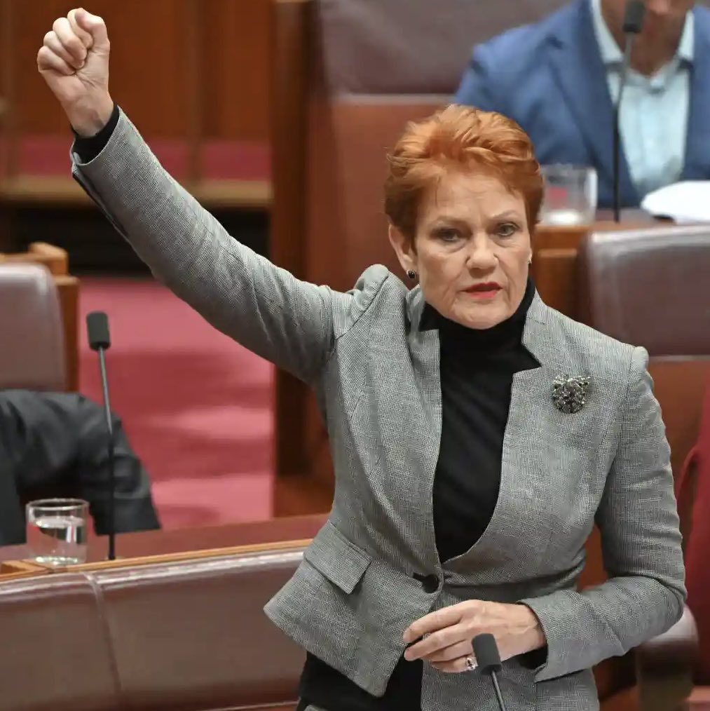 Pauline Hanson-leader of the recognised white nationalist hate group, One Nation, calling people 'racist”, would surely have to be the piss take of the year.🙄🤡😄
#VoteYES23Australia #VoteYes23 #auspol #Yes23au #Yes23 #VoiceToParliament