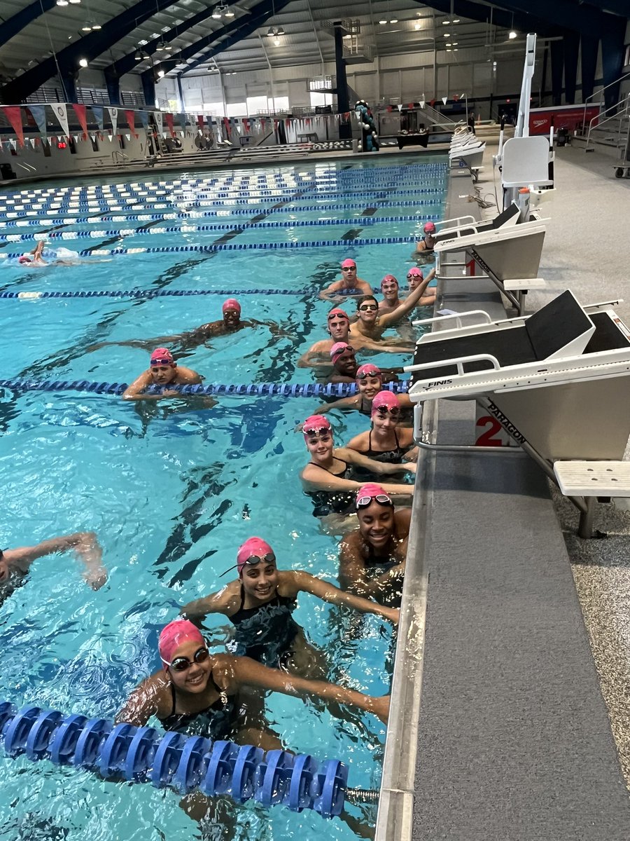OTSwimnDive's tweet photo. Pink out for cancer - Olympia Swim and Dive wishes all those fighting cancer many blessings and full recovery https://t.co/PN1LVB52Ok