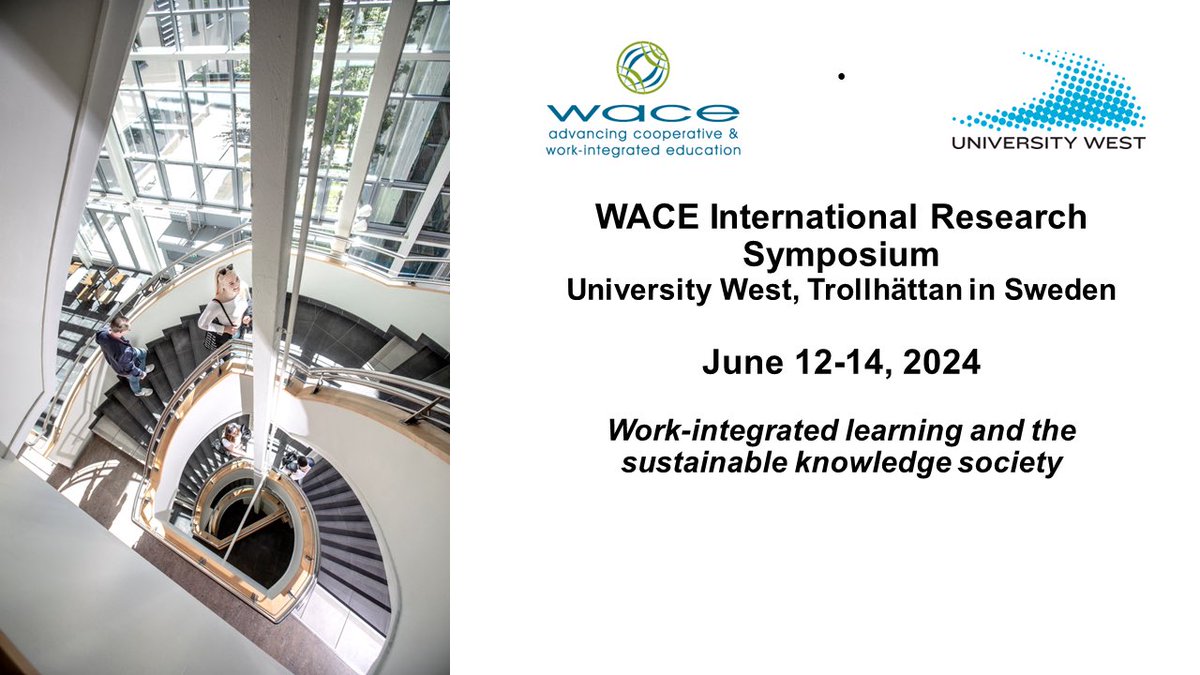 Join us in Sweden from June 12-14, 2024 when University West hosts the #WACE International Research Symposium