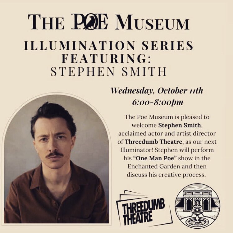 👀 Get your tickets now!
evergreen.humanitru.com/web/campaigns/…

#richmondva #poemuseum #edgarallanpoe #onemanpoe