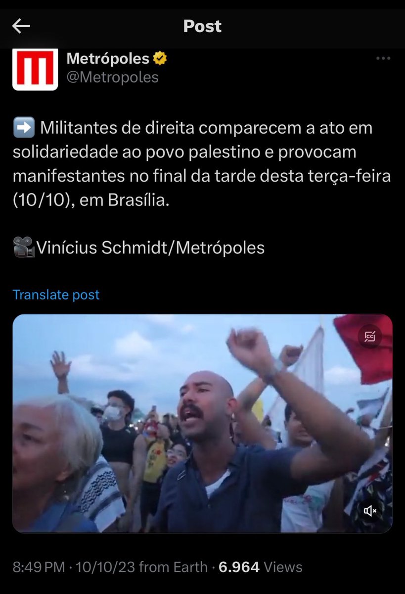 taoquei1's tweet photo. O Metropoles fez uma matéria ONTEM chamando o Hamas de movimento de ultradireita. Apagou.
Hoje fez um post dizendo que militantes de direita estavam na manifestação pró palestina.
Apagaram novamente. 
Que desinformação sistemática é essa? https://t.co/4z5WInbo5D