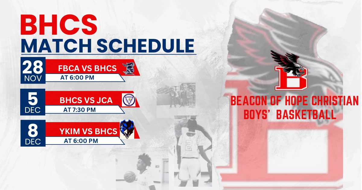 BHCS Current Schedule 🗓️.
Check Out Our Maxpreps For Full Schedule Once Released &amp; More. 
🦅