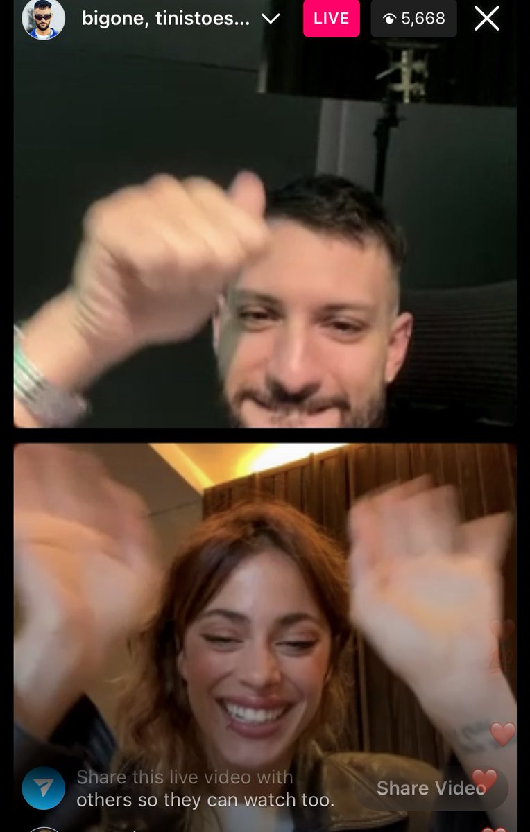 Cons_guajarda's tweet photo. El Directo antes del estreno del #CROSSOVER4 LÁGRIMAS con Big One , Tini y BM. 

LÁGRIMAS OUT NOW https://t.co/55qK37QlCa