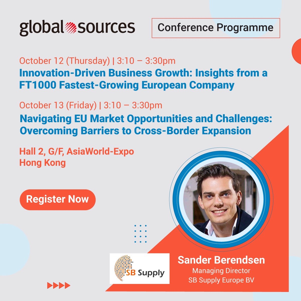 The Hong Kong Show is set to be a hub of knowledge and inspiration for business enthusiasts and industry professionals alike. I’ll share my invaluable insights on innovation-driven business growth and the art of navigating European markets. #hongkong globalsources.com/tradeShows/HK/…
