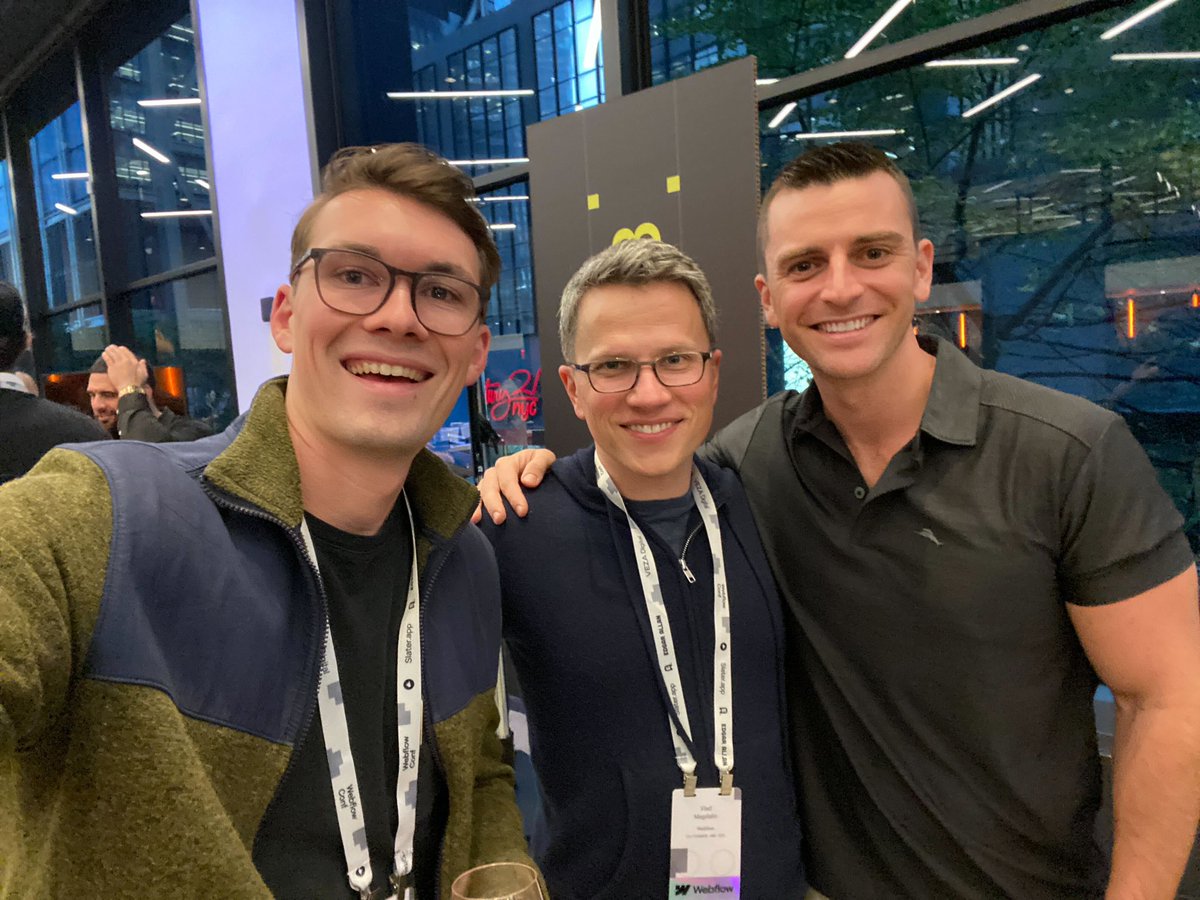 At <a href="/webflowconf/">Webflow Conf</a> NYC with <a href="/callmevlad/">Vlad Magdalin</a> and <a href="/jesselnieman/">Jesse Nieman</a>