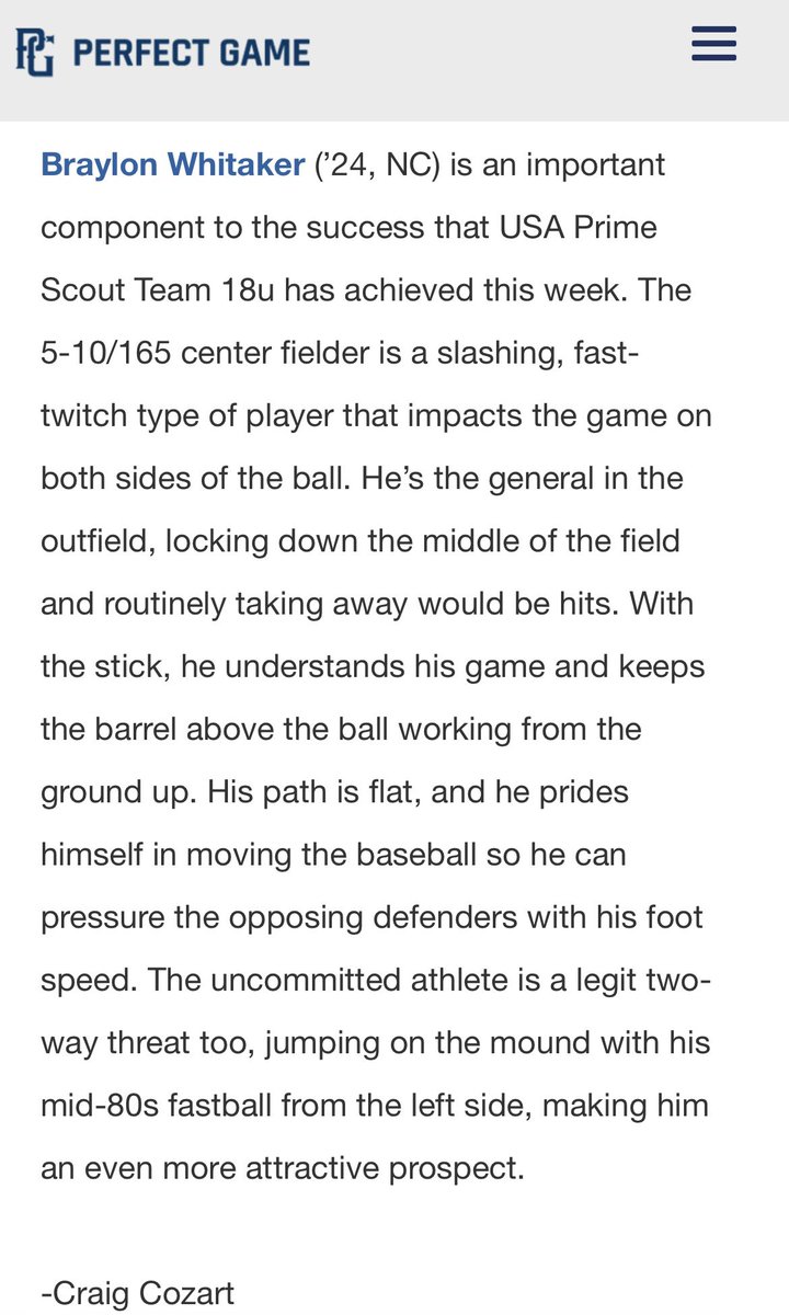 Braylon Whitaker (@braylonwhitaker) on Twitter photo Thank you <a href="/PG_Scouting/">Perfect Game Scout</a> for the write up and great experience in Jupiter! @USAPRIMESCOUT <a href="/USAPrimeCoastal/">USA Prime Coastal</a> <a href="/mayhewr93/">Ryan Mayhew</a> <a href="/therealcgray22/">Charles Gray</a> <a href="/Butler_Grayson1/">Grayson Butler</a> Thank you <a href="/PG_Scouting/">Perfect Game Scout</a> for the write up and great experience in Jupiter! @USAPRIMESCOUT <a href="/USAPrimeCoastal/">USA Prime Coastal</a> <a href="/mayhewr93/">Ryan Mayhew</a> <a href="/therealcgray22/">Charles Gray</a> <a href="/Butler_Grayson1/">Grayson Butler</a>