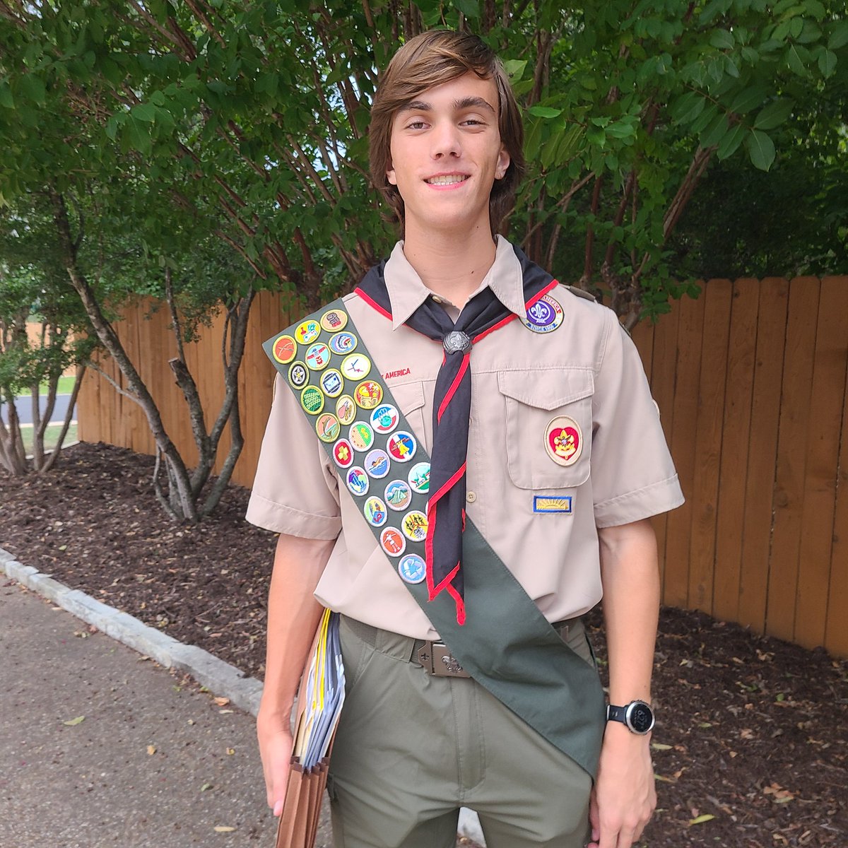 Meg36001's tweet photo. Drew is ready for his Eagle rank Board of Review. Last step to earning Eagle! Good luck Drew! https://t.co/sJvaMr7GvW