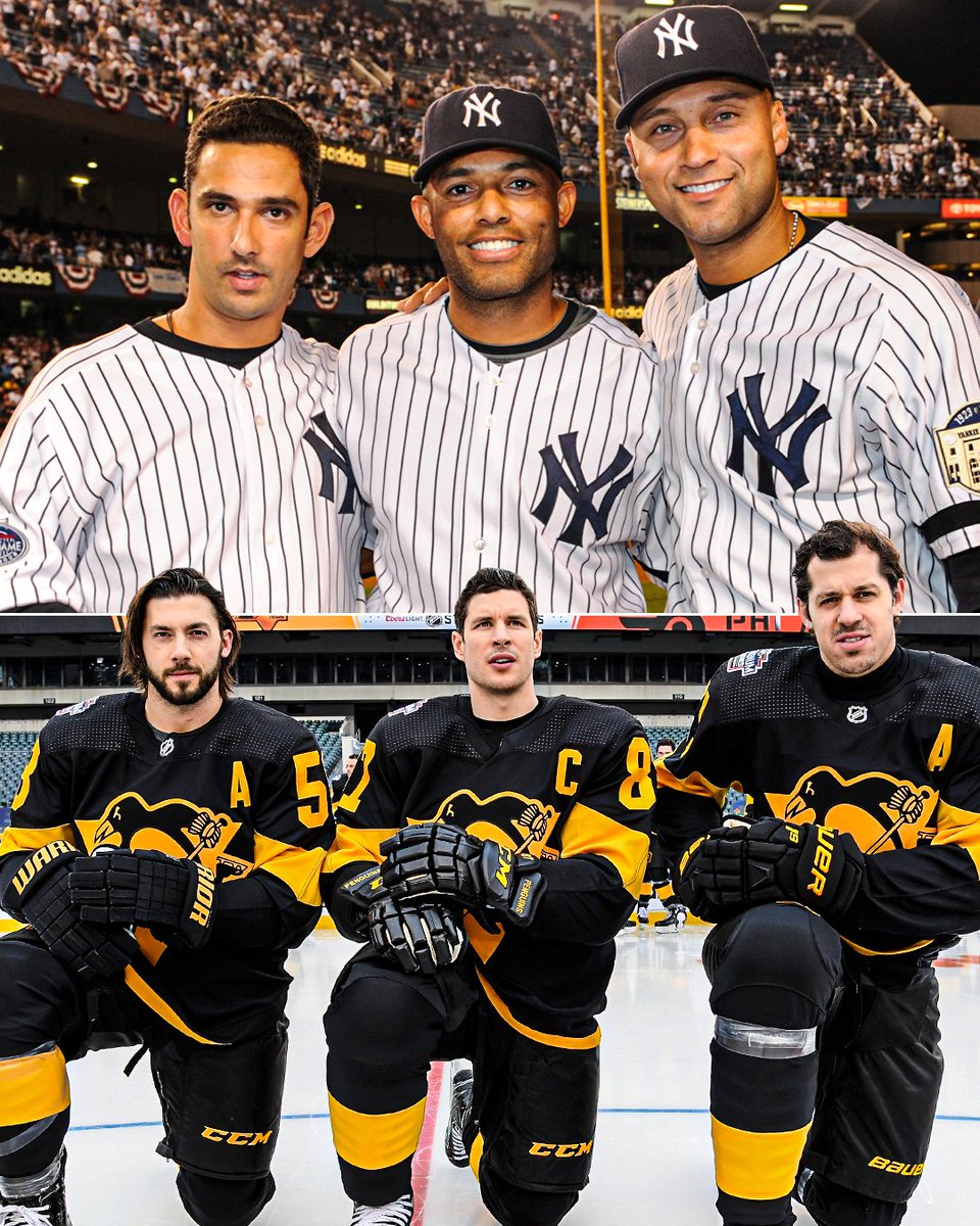 1️⃣8️⃣ YEARS AND COUNTING 🙌 

Kris Letang, Sidney Crosby and Evgeni Malkin have surpassed the Yankees trio of Jorge Posada, Mariano Rivera and Derek Jeter as the longest tenured trio in NHL, MLB, NFL and NBA history 👏
