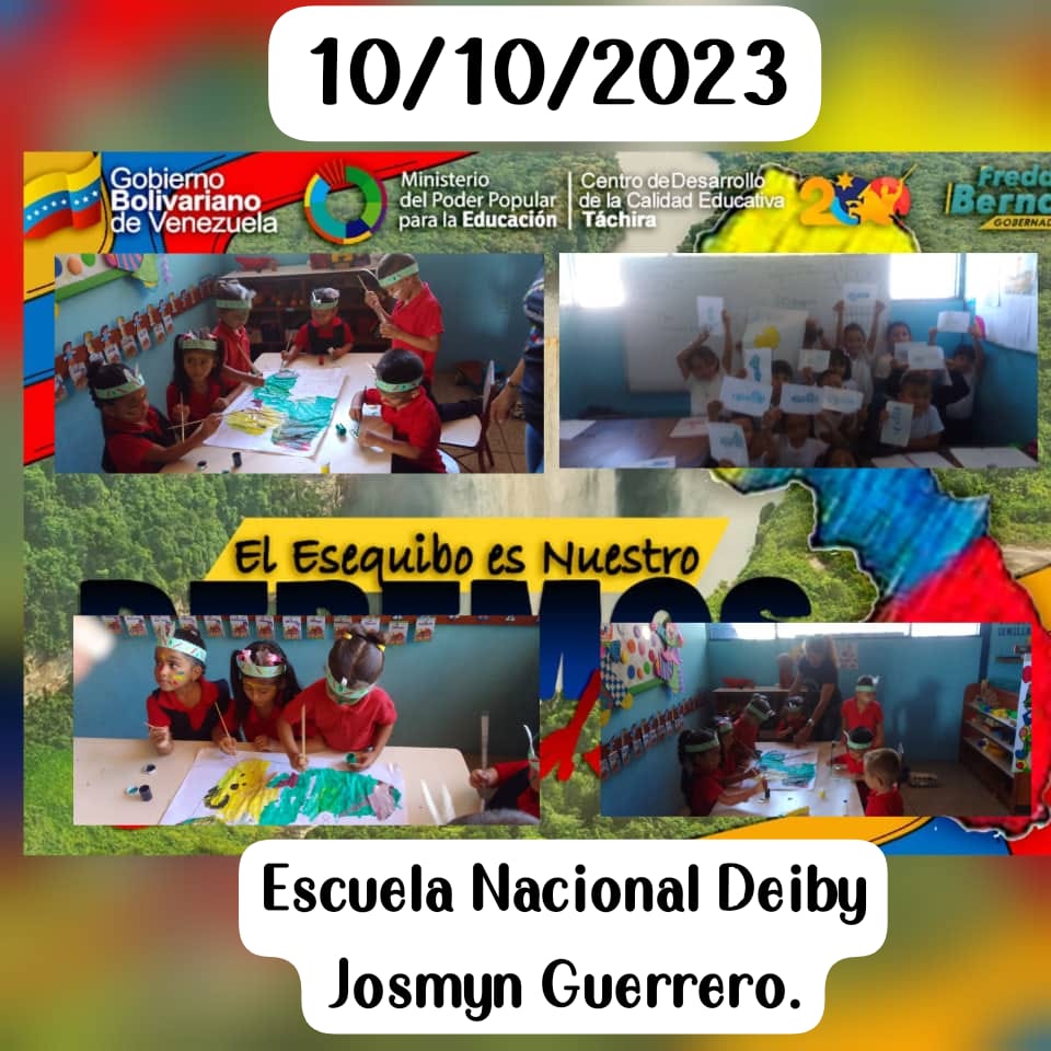 #10Octubre2023
Cumpliendo Con las Políticas Educativas Emanadas por nuestra Ministra <a href="/_LaAvanzadora/">Yelitze Santaella</a> y la Jefa de CDCE Táchira <a href="/Berzabethg1/">Berzabethgandicaoficial</a> Se desarrollo el 👩🏻‍🏫PLAN TODA UNA PATRIA UNA ESCUELA "EL ESEQUIBO ES NUESTRO" en cada una de las Instituciones del C-08
Municipio Ayacucho🧑🏻‍🏫