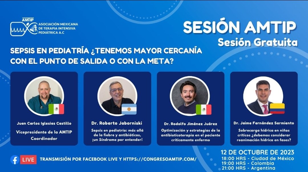 <a href="/AMTIP2/">AMTIP</a> y este regalito???? Gran evento se viene el 12 de octubre 
sesionesamtip.congresoamtip.com  únete te esperan dos grandes de #LATAM EN #sepsis #PedsICU  <a href="/rjabornisky/">Roberto Jabornisky</a> <a href="/jfersar/">Jaime Fernández-Sarmiento</a>