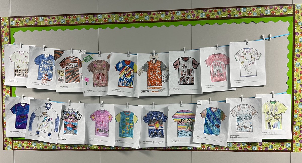mrsmichelclass's tweet image. Our descriptive essays about traveling to a place were AMAZING! I love how creative their covers turned out! They designed a t-shirt from their place as a cover! 😍📝✈️🌎#sampsonstrong #2ndtoNone @2ndgradeSampson @SampsonElem @CFISD_ELAR2_5