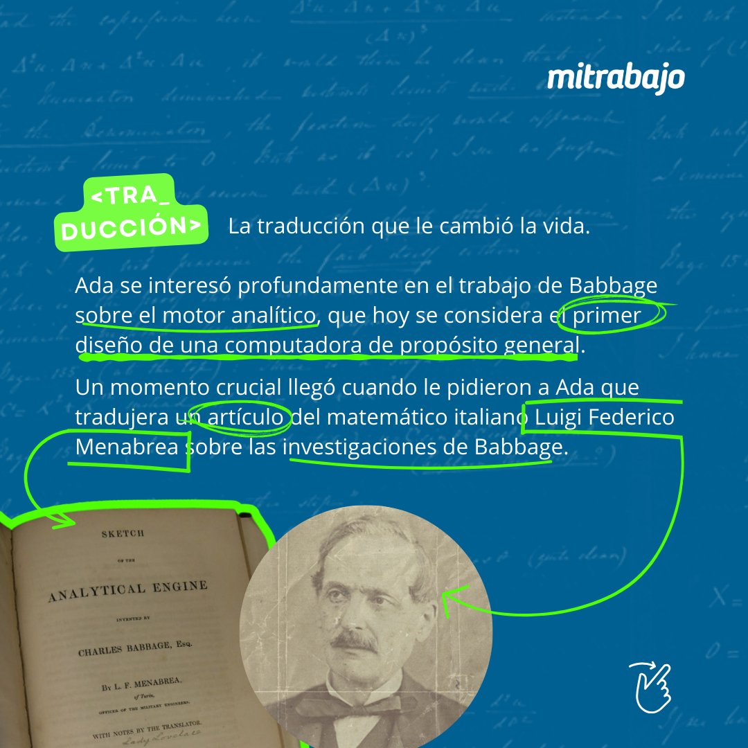 MiTrabajo_Red's tweet image. #AdaLovelace #Innovación #Software #Empresa #DíaDeAdaLovelace #MujeresEnTecnología #MiTrabajo