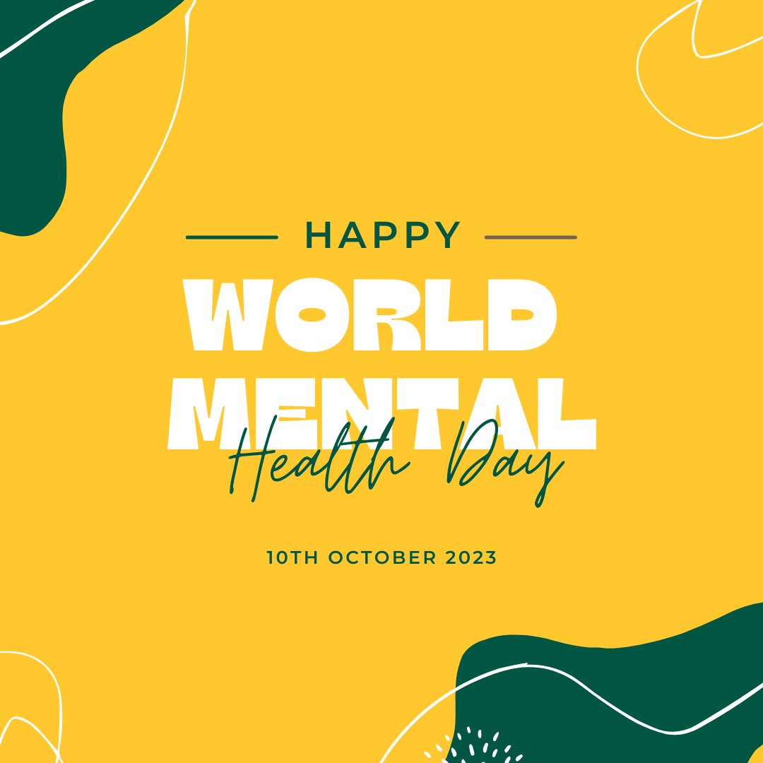 October 10th, 2023, is World Mental Health Day. Mental health is just as important as physical health. Remember to always take time for yourself!
