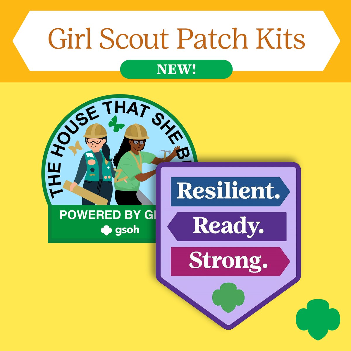 GirlScoutsOH's tweet photo. Choose YOUR Patch Kit! Vote in the comments which Patch Kit youโd choose: The House That She Built, where youโll learn about construction, OR Ready, Resilient Strong, and learn more about mental health!
Order yours: https://t.co/KGWPcU9MC0
#GirlScouts
#GirlScoutPatch
#PatchKit https://t.co/y9TinImkog