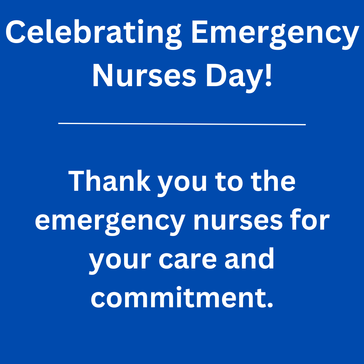 We recognise today  and thank all the emergency nurses.  

#emergencynursesday #medicaltechnology