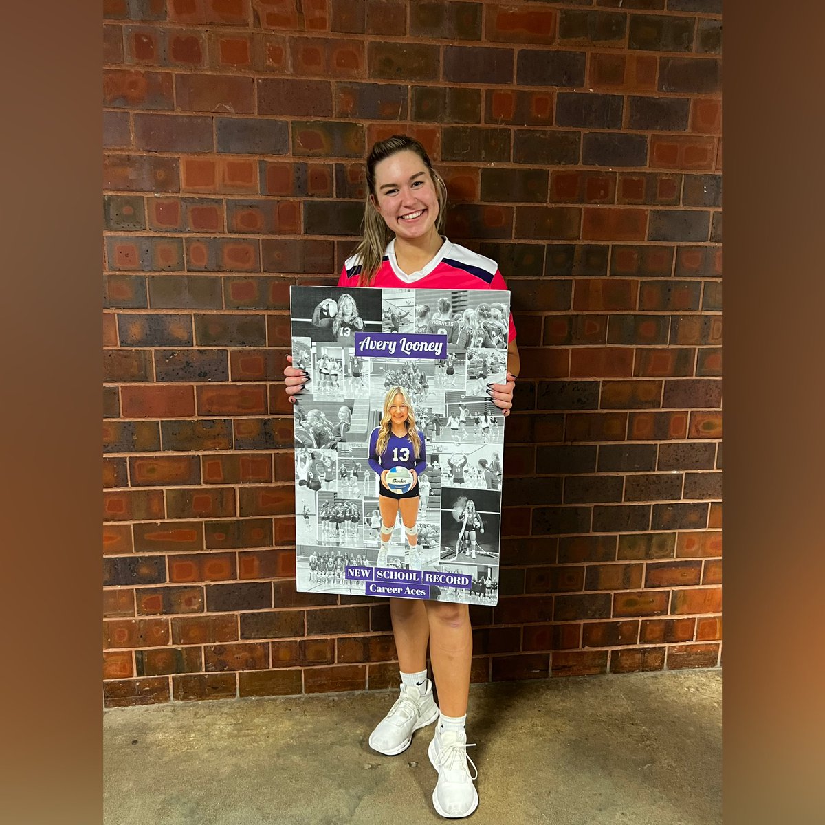 CoachKUnrau's tweet photo. Lots to celebrate tonight with getting the 🧹at Ark City AND @AveryLooney breaks the school record for Career Aces!! 118 and counting! 💜 https://t.co/OAzSXky2zp
