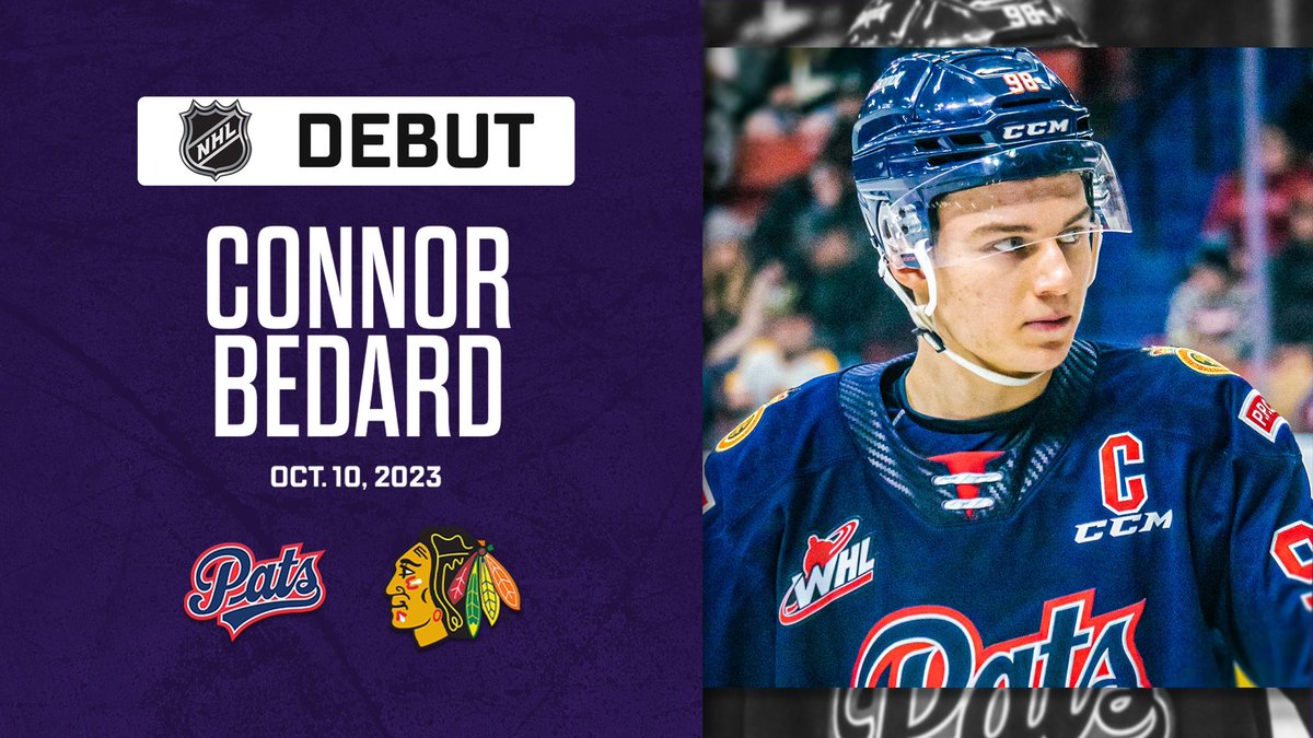 CHLHockey's tweet photo. CHL ➡️ NHL: Connor Bedard has officially reached the National 👏🏻 https://t.co/YFpc7mE9ew