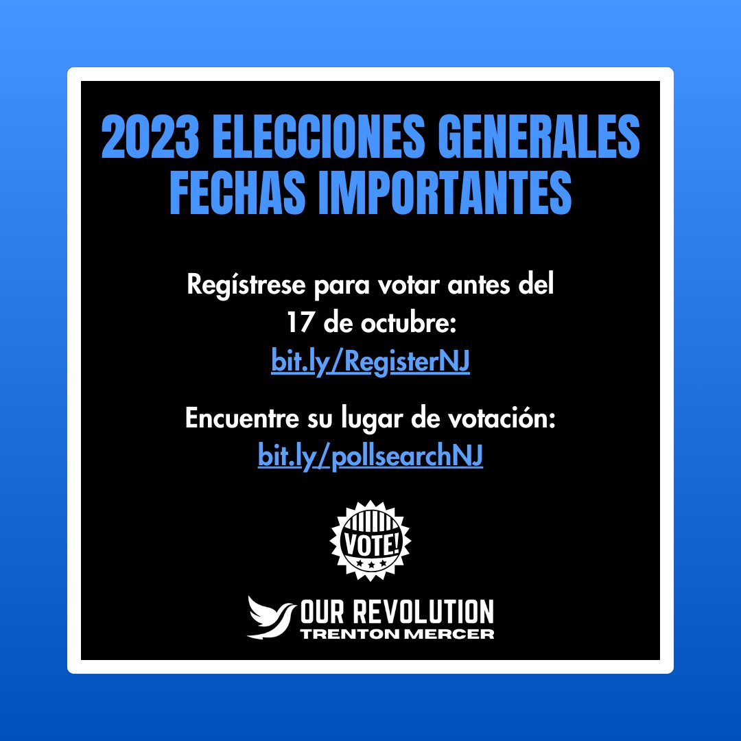With New Jersey's 2023 general election less than a month away, here are some important dates and links for voter registration, early voting, mail-in ballot deadline, polling locations, and more!