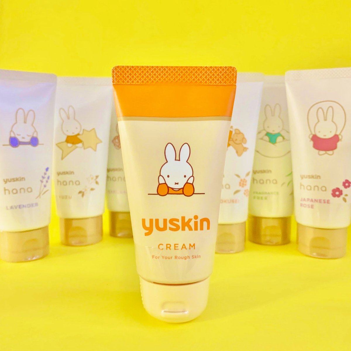 miffy_japan's tweet image. ミッフィーのハンドケアといえば、@yuskin_jp のハンドクリーム。
今年の ユースキンhana のラインアップには、近年大人気の「キンモクセイ」や、「ラン」の香りも新登場していますよ。
#ハンドケアの日