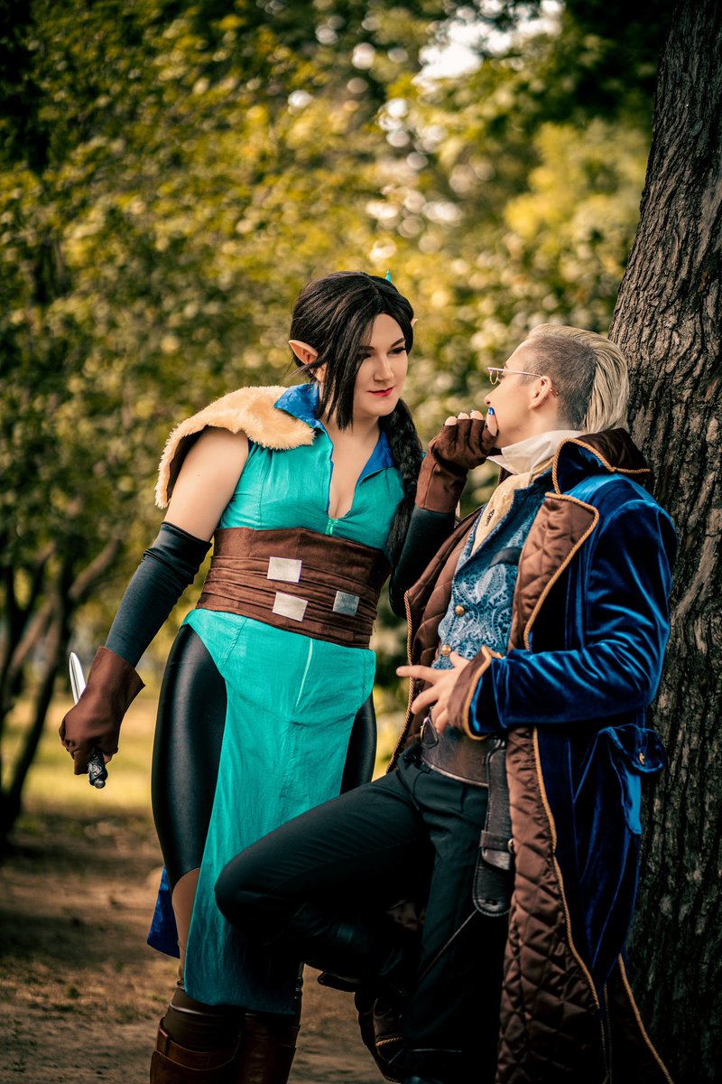applepikee's tweet photo. Still so happy that @caniicular and I were finally able to get some adorable pictures yippee 
#CriticalRoleCosplay #percahlia #criticalrole 
Photos from @Noptiplex https://t.co/TFjBM374UC
