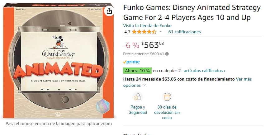 Maigos andamos vendiendo el juego de mesa que tenemos repetido, es del 100 aniversario de Disney.
Bara pa que salga $500