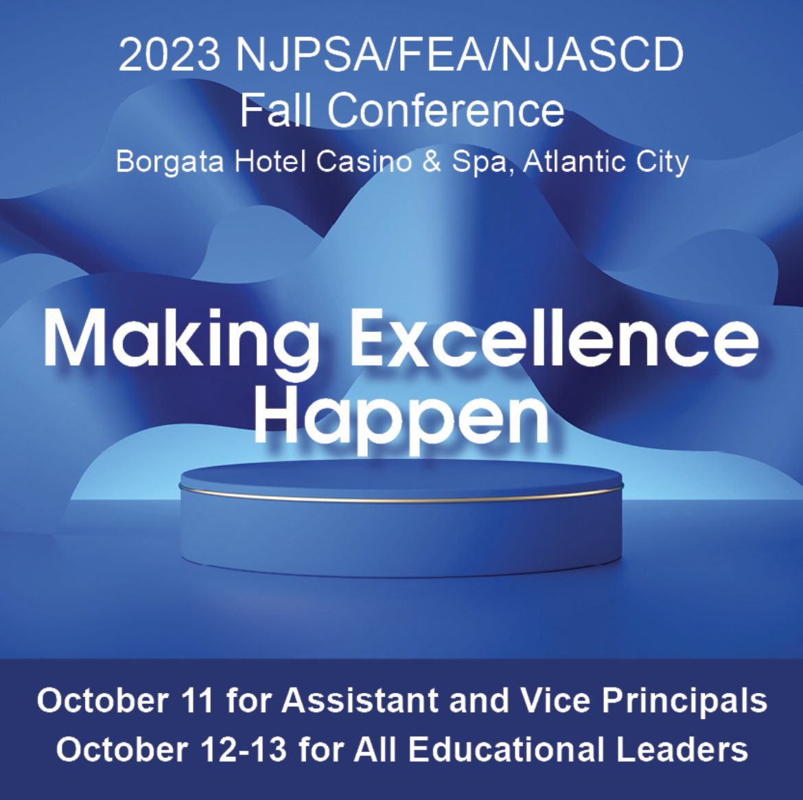 Looking forward to a great day of learning tomorrow! <a href="/NJPSA/">NJPSA</a> #MakingExcellenceHappen