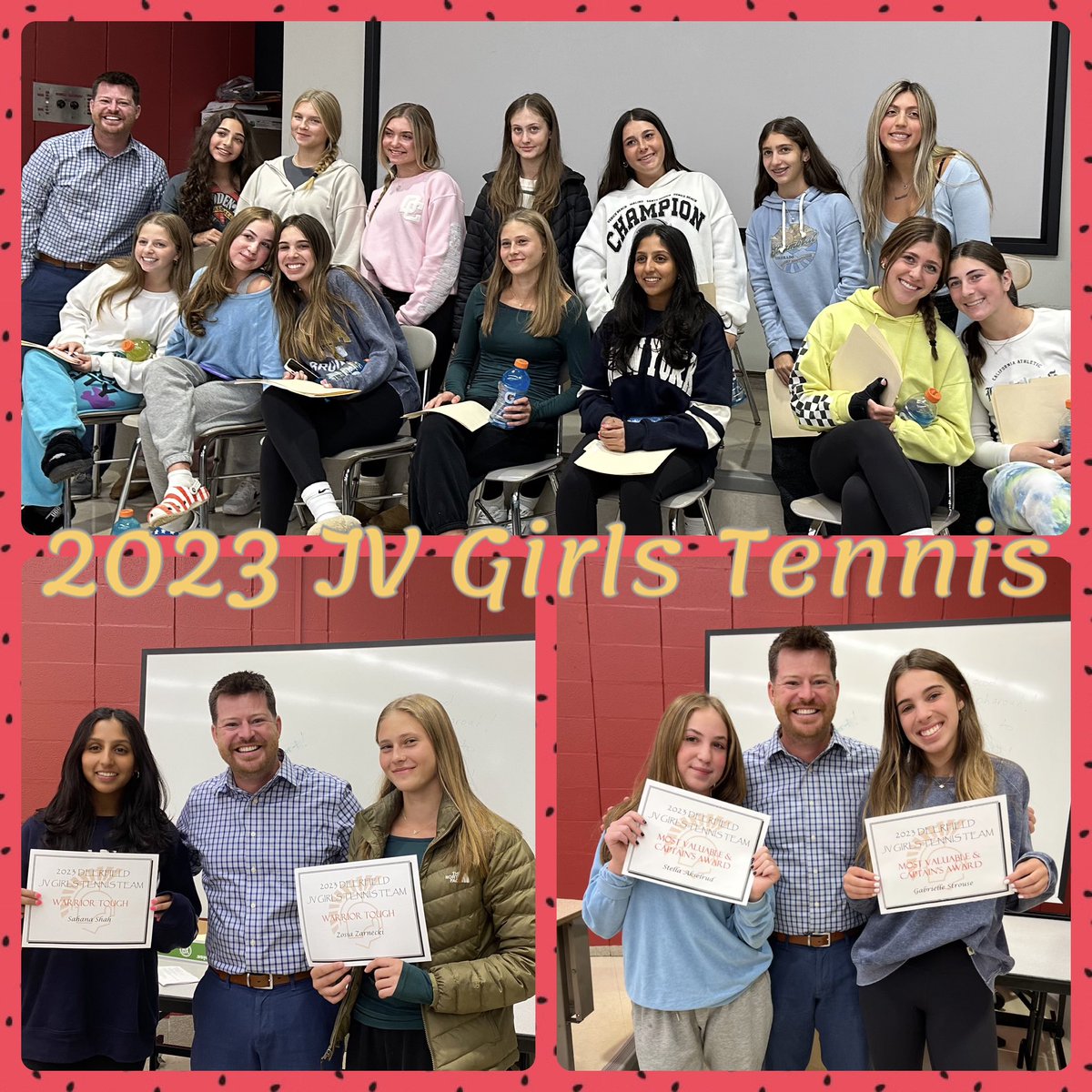 DWarriorGTEN's tweet photo. JV Season officially comes to a close:
▪️17-2 record
▪️2nd place in CSL South
▪️2 Quad wins
▪️1 conference championship
▪️1 mini bus ride &amp; so many memories 

#DWarrior #hustleHitNeverQuit #newTeamNewDivisionSameExpectations #wheresJordyn #alreadyMissingIt @DHS__Athletics https://t.co/hwUNHYttja
