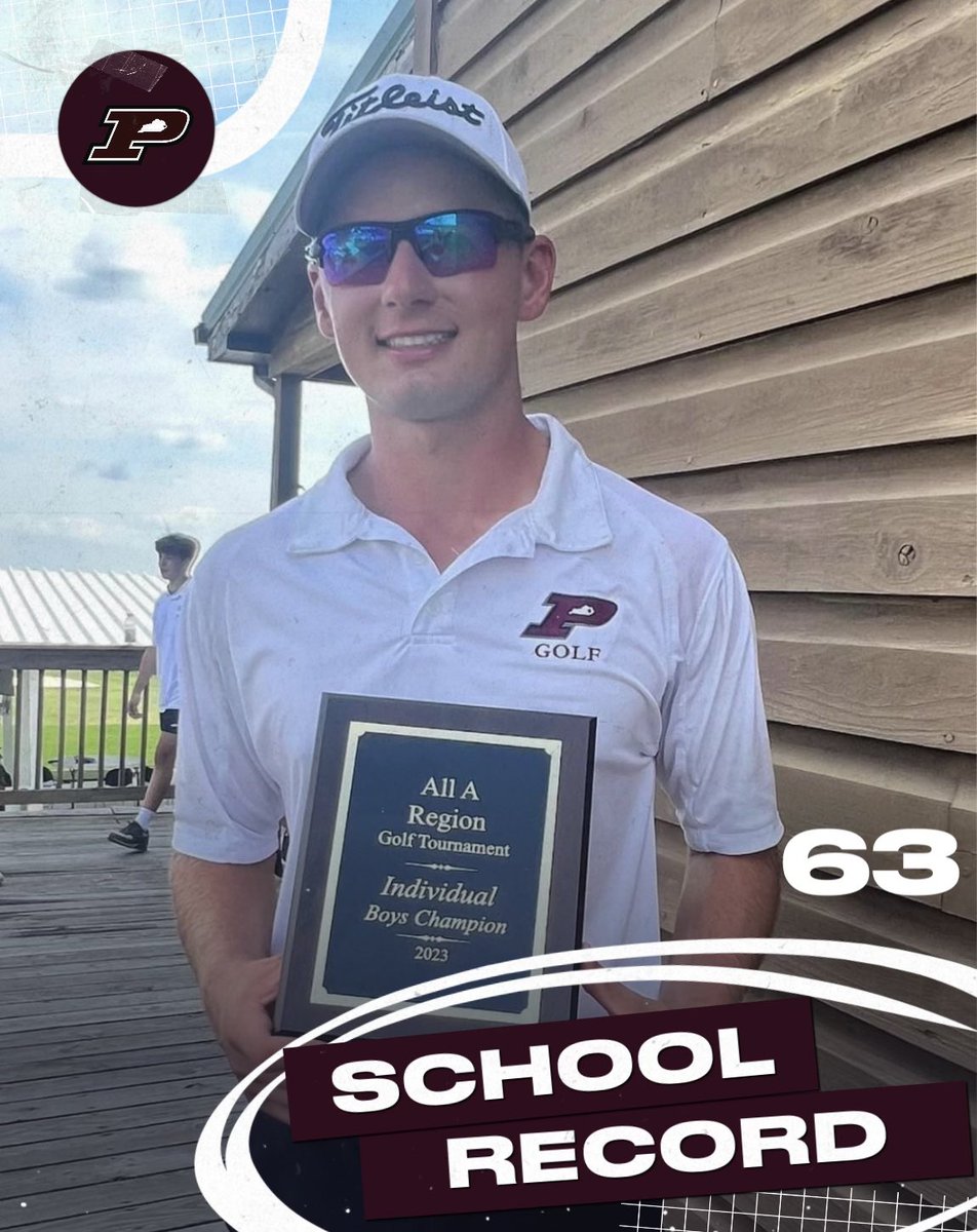 PikevilleHSGolf's tweet photo. ⛳️Congratulations to @camerongolf11 on an outstanding golf season.

🏆9 Wins (school record)
🔥18 hole score 63 (school record)
👑All A Region Champion 
👊11th Region Champion
🥇1st Team All-State
😳All A State - 3rd
💪KHSAA - 7th
👏👏👏👏👏👏👏👏👏 https://t.co/Da30V3FHnh