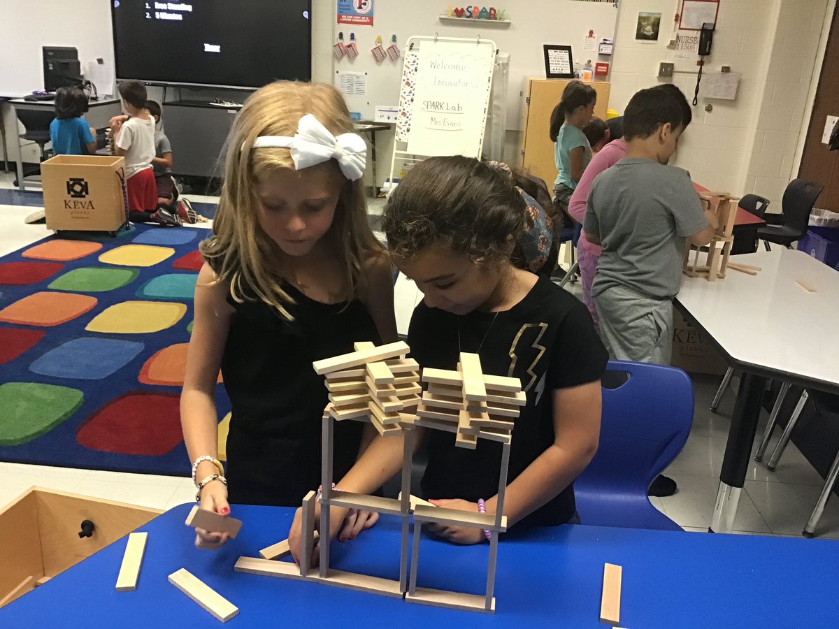 FCSDSPARKLab's tweet photo. Collaboration and communication are key! Engineering and Design Thinking challenges are always better when you work as a team. Way to go, Innovators!  @Dudley_School @FCSDtweets https://t.co/8fiSevmmku