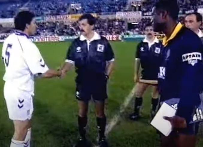 KentWomble's tweet photo. 30 years ago tonight Wimbledon gave mighty Real Madrid a ‘Real’ scare before losing 3-2 during a triangular tournament in Santander. Dean Holdsworth and Alan Kimble were on target for the Dons in a shortened 45 minute match. https://t.co/U6XG3CXSeL https://t.co/ECFq3Zpzxn