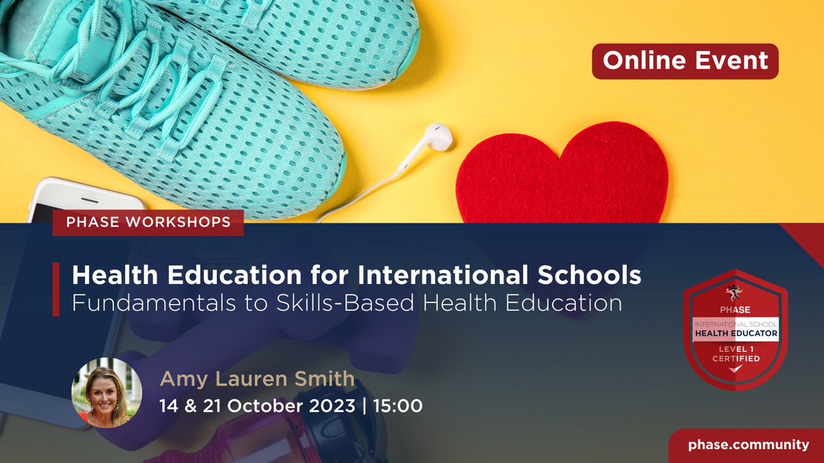 Last chance to register for the Heath Education for International School workshop (ONLINE): zurl.co/GiZz. Don't miss out on this opportunity to create a comprehensive, skill-based heath and welling curriculum for your school with @teaching_health on October 14 & 21.