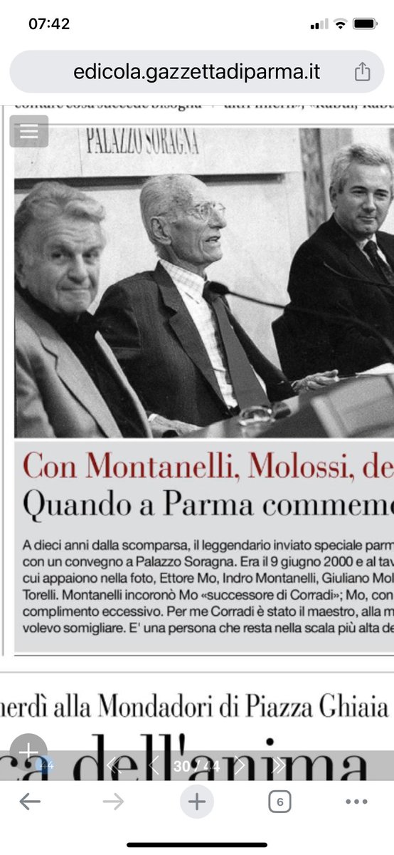 giulimol's tweet photo. Ci ha lasciato Ettore Mo, grande inviato speciale. Qui a Parma con lui e Montanelli https://t.co/kxej6mE5Xd