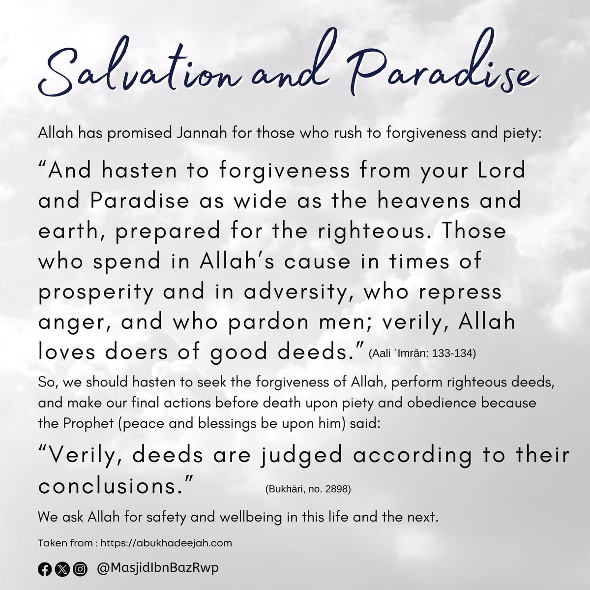 MasjidIbnBaz's tweet photo. Spend some time with this beautiful article today. Always keep learning! 📖
https://t.co/7oqtOrn6fT…
#SalafiDawah #IslamicReading #IslamicBooks #SalafiScholars #IslamicKnowledge #AuthenticHadith #QuranicStudies #IslamicLiterature #SalafiReads #SunnahOfTheProphet https://t.co/Qd3XuEJIoj
