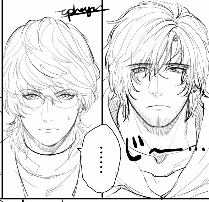 現パロ眼鏡ネタの続き描いてる(作業の合間に
今日中にアップしたいな～ 
