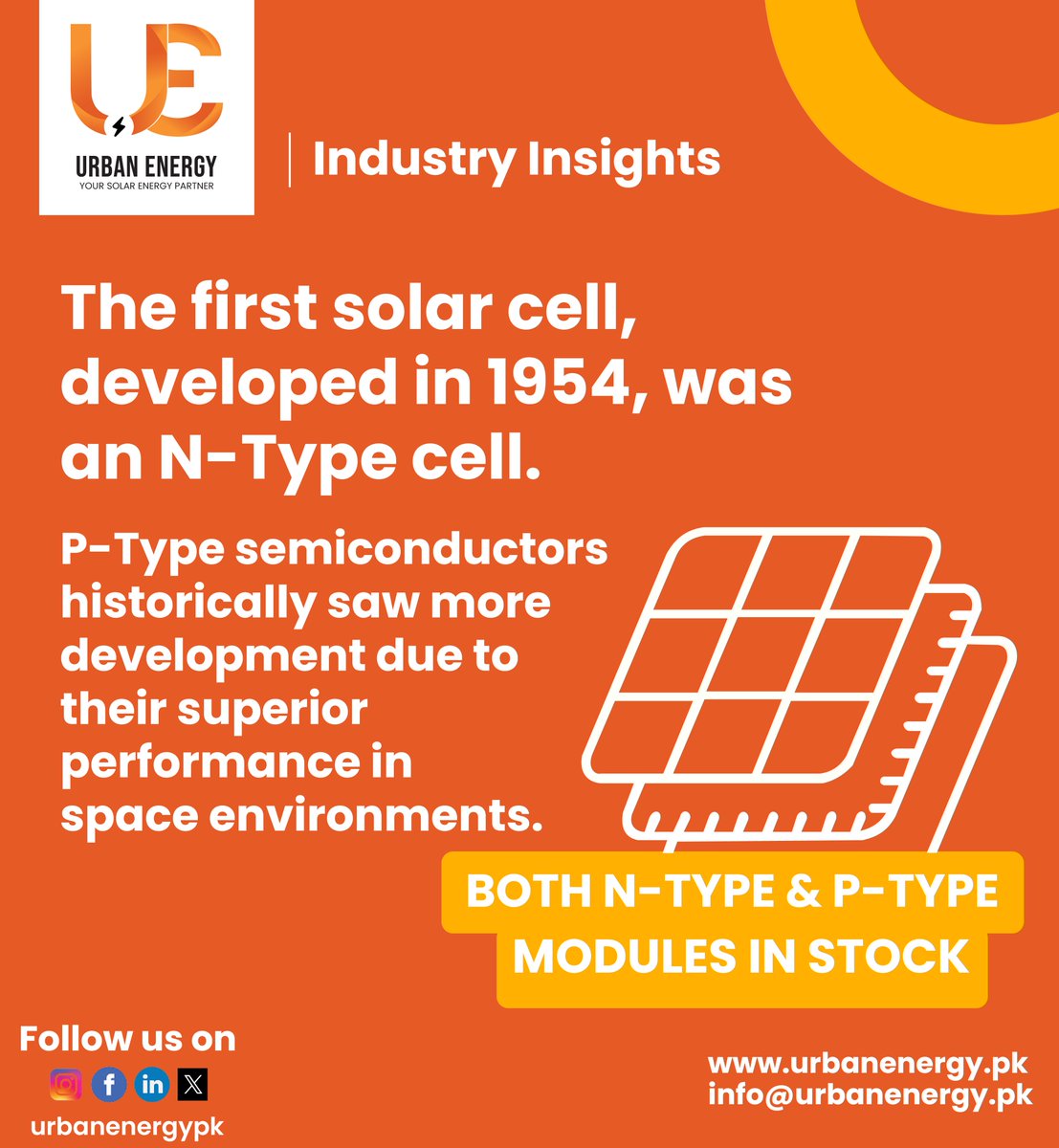 urbanenergypk1's tweet image. 🌞 Stock alert! Explore our N-Type and P-Type solar modules - the dynamic duo for energy solutions. Choose wisely! 🌿⚡️
#SolarPower #RenewableEnergy #NType #PType #EcoFriendlyLiving

WhatsApp:+92 333 2516607
 Email: info@urbanenergy.pk