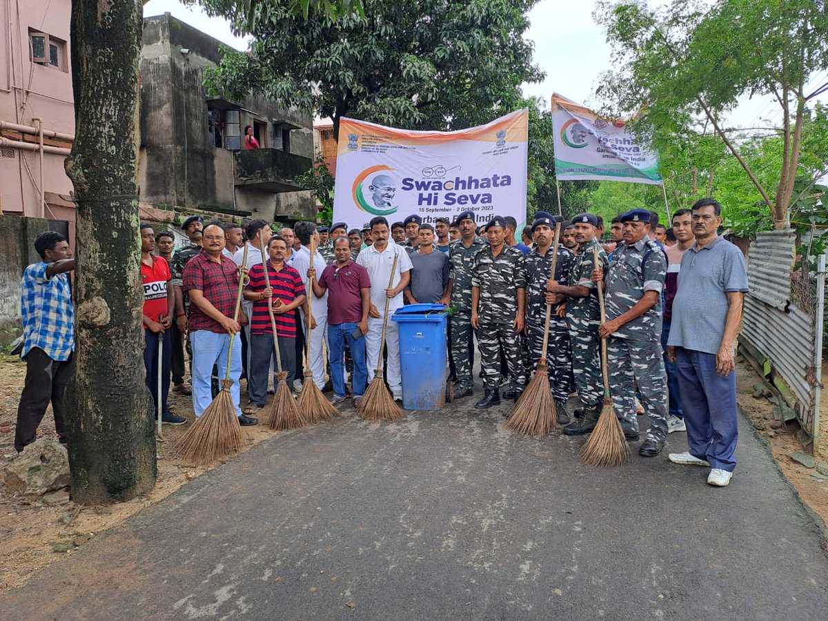 SPECIAL SWACHHATA PAKHWADA FROM 15-30 SEPTEMBER 2023 AND SPECIAL PROGRAMME OBSERVED ON 01-02 OCTOBER IN GROUP CENTRE , CRPF DURGAPUR