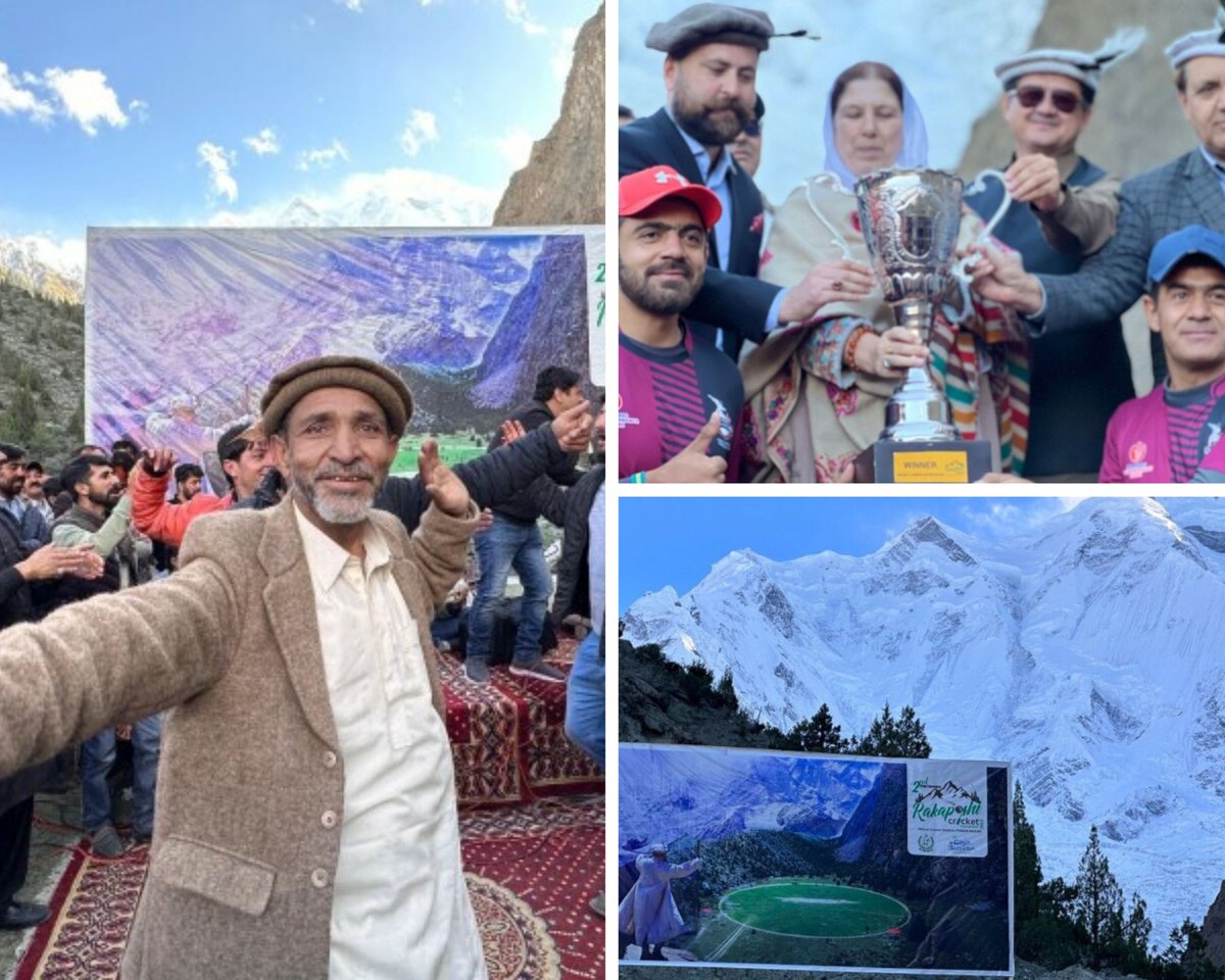 pakistan_click's tweet photo. A 2 Day Cricket Tournament at the World’s Highest Natural Stadium in the Pissan Valley of G B - Nagar Concluded on Friday with Traditional and Unique Performances.
.
Book a Similar Tour Package or Customize It As Per Ur Desire &amp; Budget. Contact Us Call / Whatsapp: 📞 0311 1123133 https://t.co/LzVPtstW7H