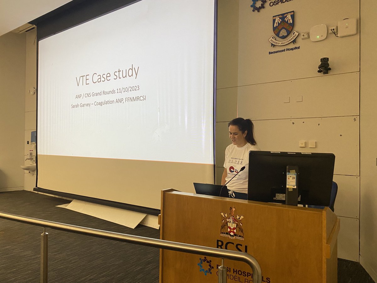VTE presentation by Sarah Garvey @ ANP grand rounds this morning