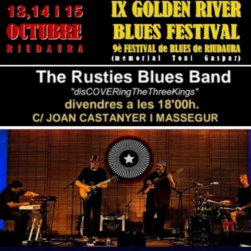 RustiesBlues's tweet photo. Aquest divendres a Riudaura serem al Golden River Blues Festival. Us hi esperem!. https://t.co/zO8NcXz0VJ