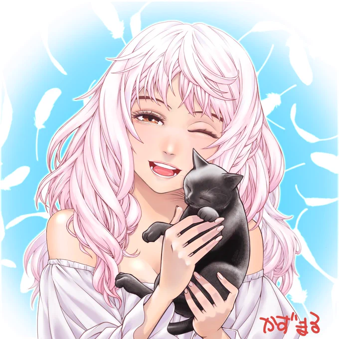 #ウィンクの日 (◉ω<) ご依頼絵の表情差分にありましたわ! #イラスト