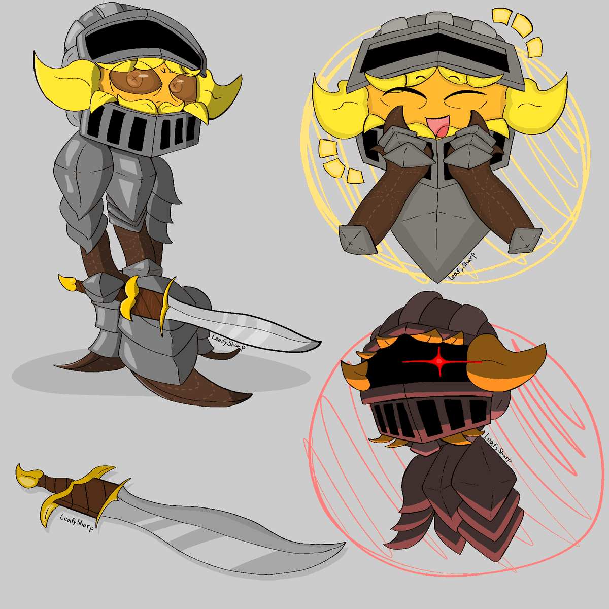 I made a Sunflower knight! there's a few things I'd change (mostly the eyes) but I'll do it later (definitely, 100%...) #PvZFanart #pvz