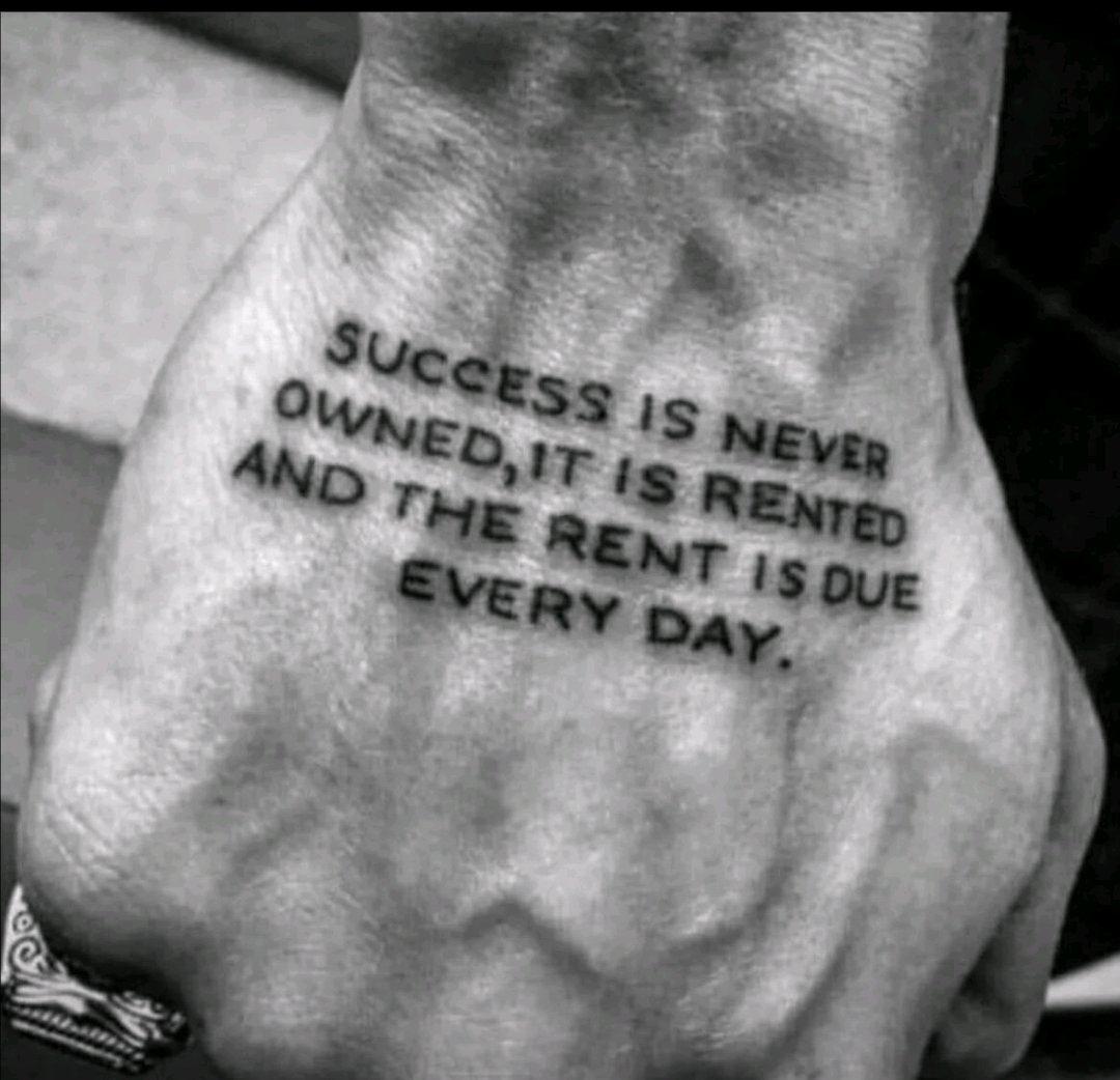 hellokicrow's tweet photo. Success is never owned, it is rented and the rent is due every day.
#inspiration https://t.co/NSXYjKddqu
