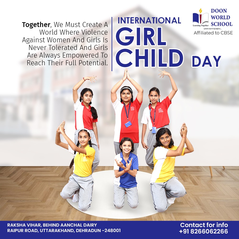 Empower, Educate, Elevate: Let's celebrate the strength and potential of every girl on International Girl Child Day! 💪🌟
.
.
.
#GirlChildDay #EmpowerGirls #GirlChildDay #UnleashHerPower #postoftheday #education #InternationalGirlChildDay #trending #post #doonworldschool