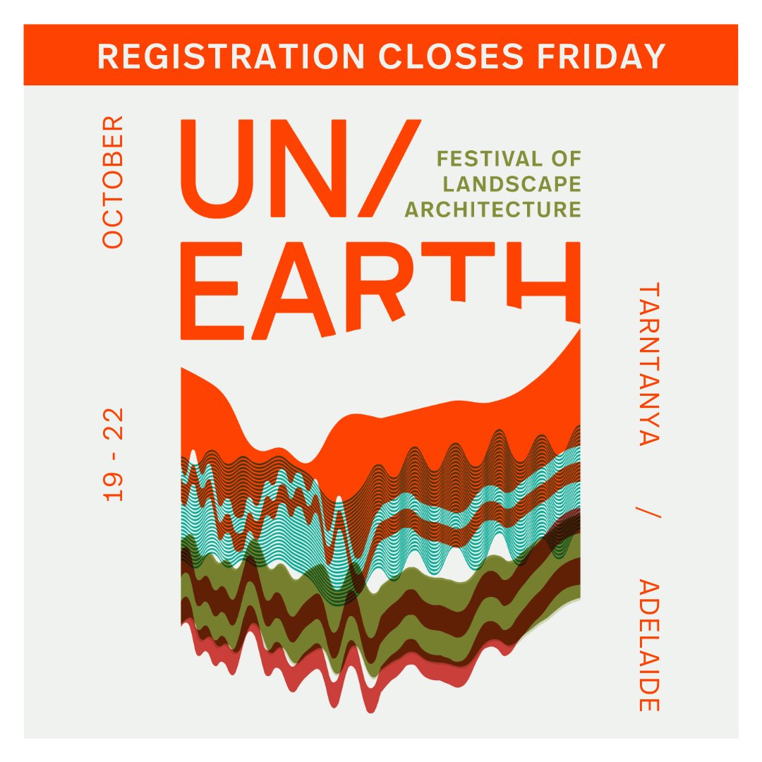 Landscape Architects (@aila_national) on Twitter photo Registration for AILA’s 2023 Festival of Landscape Architecture: UN/EARTH and the 2023 AILA National Landscape Architecture Awards, CLOSES THIS FRIDAY, 13 October at 11:59pm AEDT. bit.ly/tickets-23-fes… #Adelaide
<a href="/NatWineCentre/">National Wine Centre</a> <a href="/BizEventsAdl/">Business Events Adelaide</a> <a href="/AdelaideCC/">Adelaide Convention Centre</a> Registration for AILA’s 2023 Festival of Landscape Architecture: UN/EARTH and the 2023 AILA National Landscape Architecture Awards, CLOSES THIS FRIDAY, 13 October at 11:59pm AEDT. bit.ly/tickets-23-fes… #Adelaide
<a href="/NatWineCentre/">National Wine Centre</a> <a href="/BizEventsAdl/">Business Events Adelaide</a> <a href="/AdelaideCC/">Adelaide Convention Centre</a>