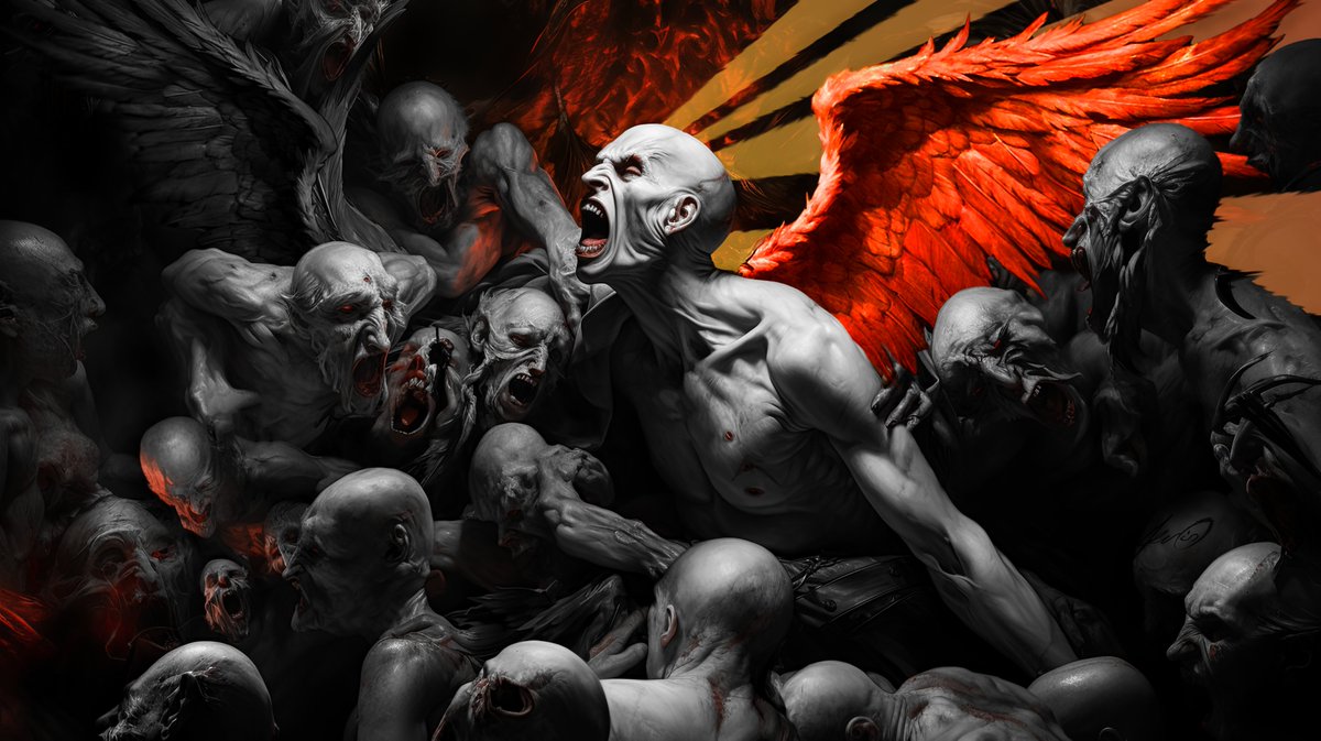 Gm/ Gn Beloveds.

Immerse in the Symphony of Eternal Damnation.
Struggle between free will and destiny, inviting introspection.
Confront your darkness, embrace redemption.

"Eternal Damnation"
Available in Obscure 🌐, on Foundation.
Link and love. 👇🏼🖤