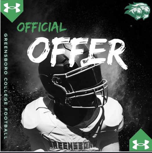 Dariu3_'s tweet photo. AGTG✝️🙏🏾 After A Talk With @CoachHartman_GC I Am Blessed To Receive My 1st Offer To Greensboro College⚪️🟢 @CoachWillert @CoachBryant14 @gpriceEFFB @EFHS_Football @GC_Pride_Fball https://t.co/bbnaFUAR6o
