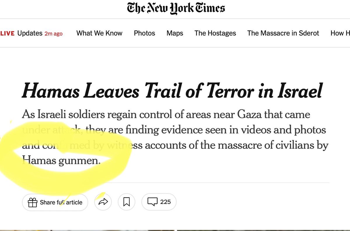 greg_price11's tweet photo. 🚨Holy shit you can’t make this up.

The New York Times published a story referring to Hamas as “terrorists” and then changed it to “gunmen.” https://t.co/zp7vQUrHn3