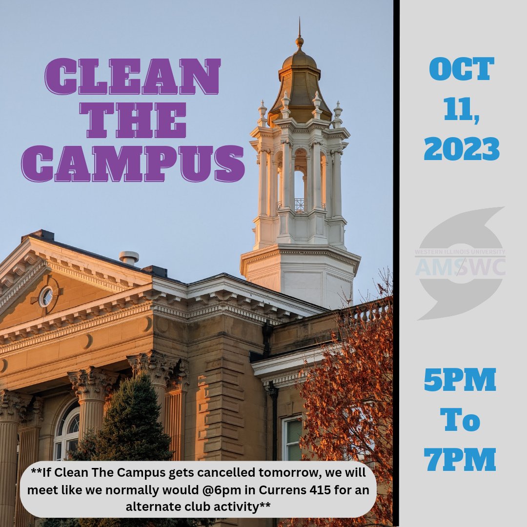 We love helping out our community!

#wiu #wiuams #wiuswc #nws